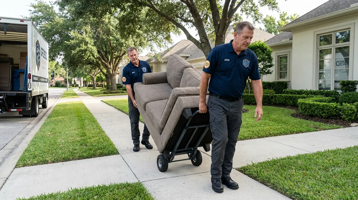 Local residential moving crew loading furniture in Hot Sulphur Springs, CO